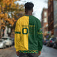 Custom South Africa Football Long Sleeve Shirt Diamond Protea Flower Symmetrical Style