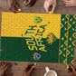 South Africa Football Puzzle Diamond Protea Flower Symmetrical Style