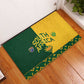 South Africa Football Rubber Doormat Diamond Protea Flower Symmetrical Style