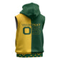 Custom South Africa Football Sleeveless Hoodie Diamond Protea Flower Symmetrical Style
