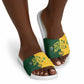 South Africa Football Slide Sandals Diamond Protea Flower Symmetrical Style