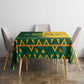 South Africa Football Tablecloth Diamond Protea Flower Symmetrical Style