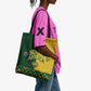 South Africa Football Tote Bag Diamond Protea Flower Symmetrical Style