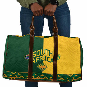 South Africa Football Travel Bag Diamond Protea Flower Symmetrical Style