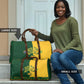 South Africa Football Travel Bag Diamond Protea Flower Symmetrical Style