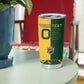 Custom South Africa Football Tumbler Cup Diamond Protea Flower Symmetrical Style