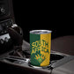 Custom South Africa Football Tumbler Cup Diamond Protea Flower Symmetrical Style