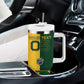 Custom South Africa Football Tumbler With Handle Diamond Protea Flower Symmetrical Style