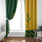 South Africa Football Window Curtain Diamond Protea Flower Symmetrical Style