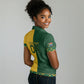 Custom South Africa Football Women Polo Shirt Diamond Protea Flower Symmetrical Style