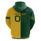 Custom South Africa Football Zip Hoodie Diamond Protea Flower Symmetrical Style