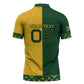 Custom South Africa Football Zipper Polo Shirt Diamond Protea Flower Symmetrical Style