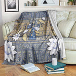 Ankh Egypt Blanket Egyptian Lotus Flowers