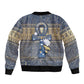 Ankh Egypt Bomber Jacket Egyptian Lotus Flowers