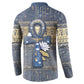Ankh Egypt Button Sweatshirt Egyptian Lotus Flowers