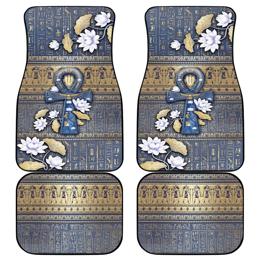 Ankh Egypt Car Mats Egyptian Lotus Flowers