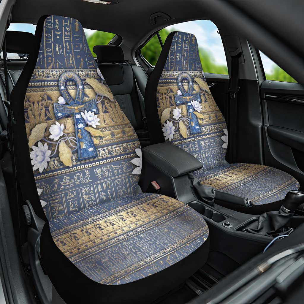 Ankh Egypt Car Seat Cover Egyptian Lotus Flowers