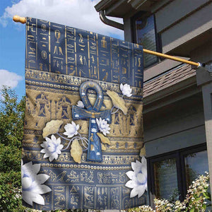 Ankh Egypt Garden Flag Egyptian Lotus Flowers