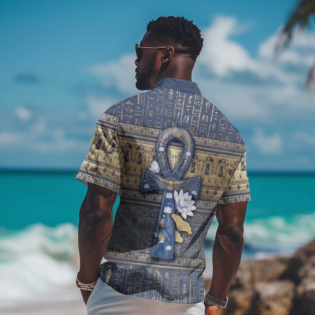 Ankh Egypt Hawaiian Shirt Egyptian Lotus Flowers