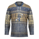 Ankh Egypt Hockey Jersey Egyptian Lotus Flowers