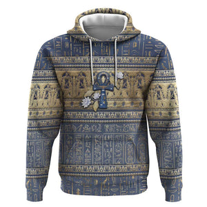 Ankh Egypt Hoodie Egyptian Lotus Flowers