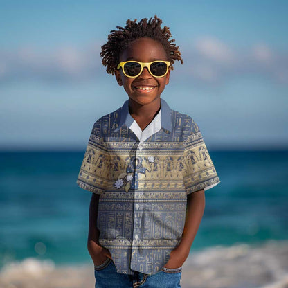 Ankh Egypt Kid Hawaiian Shirt Egyptian Lotus Flowers