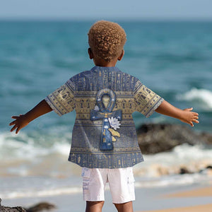 Ankh Egypt Kid Hawaiian Shirt Egyptian Lotus Flowers