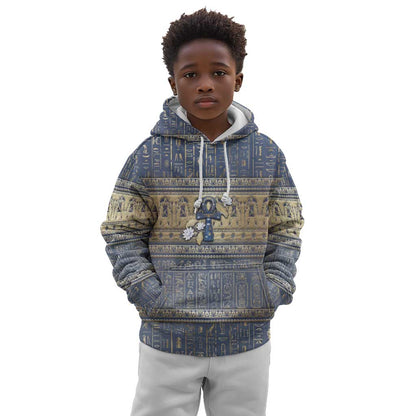 Ankh Egypt Kid Hoodie Egyptian Lotus Flowers
