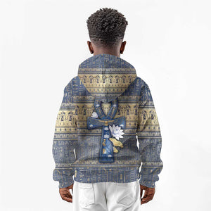 Ankh Egypt Kid Hoodie Egyptian Lotus Flowers