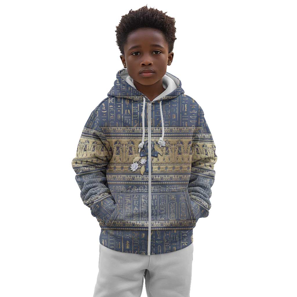 Ankh Egypt Kid Hoodie Egyptian Lotus Flowers