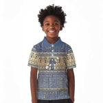 Ankh Egypt Kid Polo Shirt Egyptian Lotus Flowers
