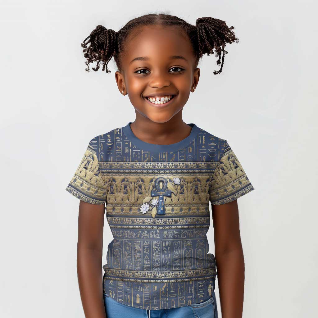 Ankh Egypt Kid T shirt Egyptian Lotus Flowers
