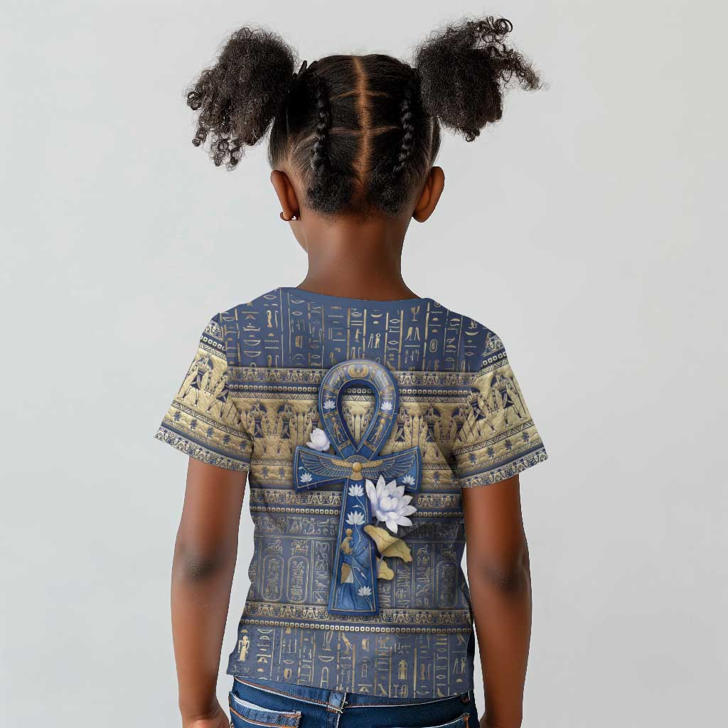 Ankh Egypt Kid T shirt Egyptian Lotus Flowers