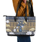 Ankh Egypt Leather Tote Bag Egyptian Lotus Flowers