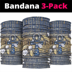 Ankh Egypt Neck Gaiter Egyptian Lotus Flowers