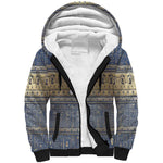 Ankh Egypt Sherpa Hoodie Egyptian Lotus Flowers