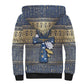Ankh Egypt Sherpa Hoodie Egyptian Lotus Flowers