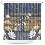 Ankh Egypt Shower Curtain Egyptian Lotus Flowers