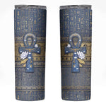 Ankh Egypt Skinny Tumbler Egyptian Lotus Flowers