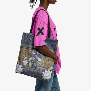 Ankh Egypt Tote Bag Egyptian Lotus Flowers