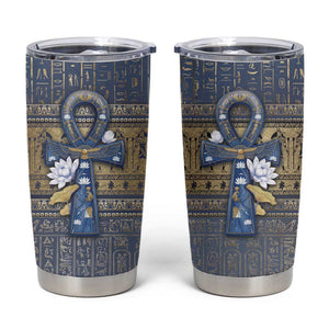 Ankh Egypt Tumbler Cup Egyptian Lotus Flowers