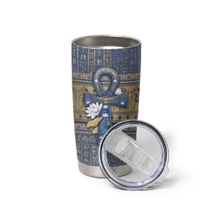 Ankh Egypt Tumbler Cup Egyptian Lotus Flowers