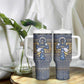 Ankh Egypt Tumbler With Handle Egyptian Lotus Flowers