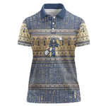 Ankh Egypt Women Polo Shirt Egyptian Lotus Flowers