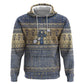 Ankh Egypt Zip Hoodie Egyptian Lotus Flowers