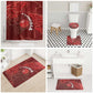 Tunisia Football Bathroom Set Eagle Cracked Texture Athletic
