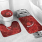 Tunisia Football Bathroom Set Eagle Cracked Texture Athletic
