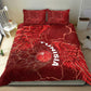 Tunisia Football Bedding Set Eagle Cracked Texture Athletic