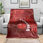 Tunisia Football Blanket Eagle Cracked Texture Athletic