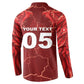 Custom Tunisia Football Button Sweatshirt Eagle Cracked Texture Athletic